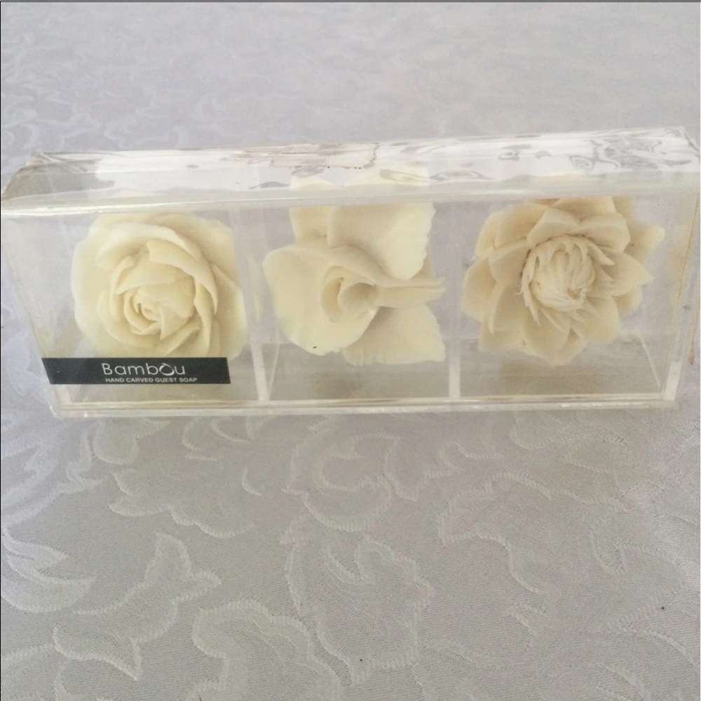 Floral carved soap